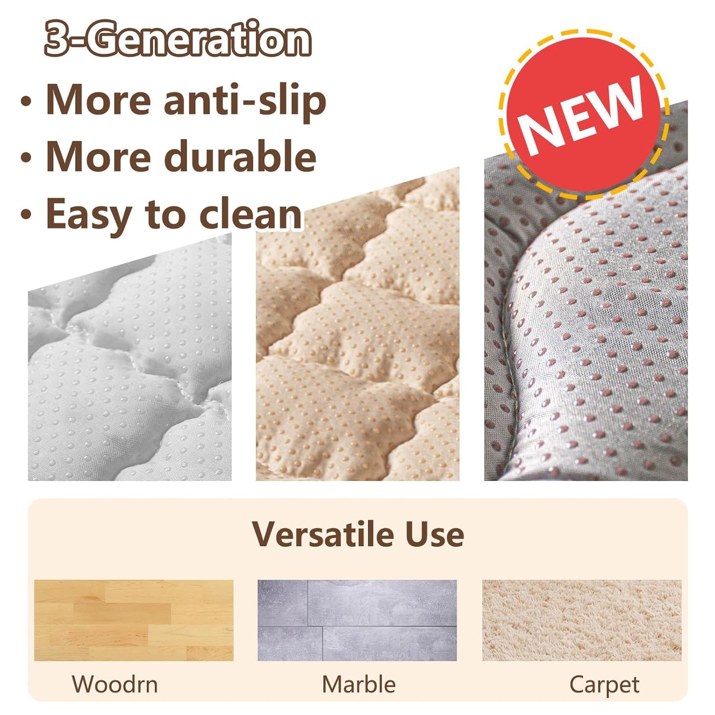 Baby Play Mat, 50x50 Playpen Mat with Super Soft Touch, Activity Mat with Upgraded Anti-Slip Bottom, Machine Washable Crawling Mat for Floor & Picnic (Vehicles)