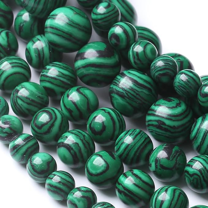 Turquoise Stone Beads Gemstone Round Crystal Energy Jade Beads Stone Beads for Jewelry Making DIY Bracelet Necklace Jewelry Making 1 Strand 15.5inch 31PCS 12MM