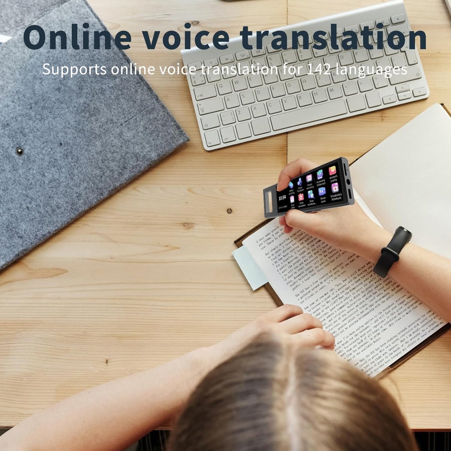 Translator Pen, OCR Scan Translation Device Supporting 142 Languages, Reading Pen for Dyslexia with Text Extract, Text to Speech Traductor Pen, Translation Pen Scanner for Business & Learning & Travel