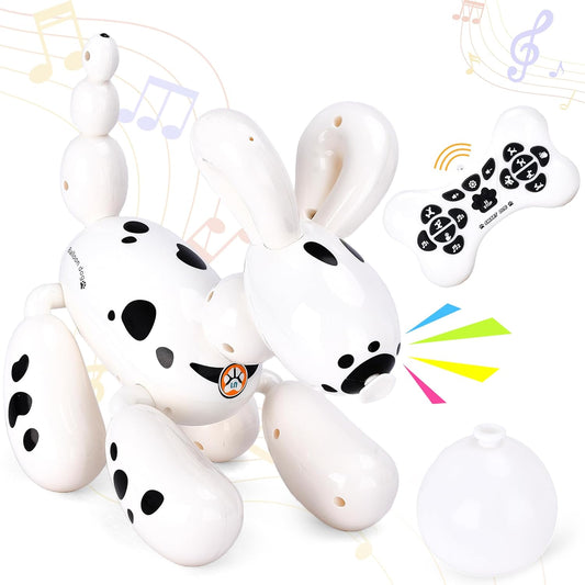 Top Race Remote Control Robot Dog - Smart Robotic Puppy Toy for Toddler - Fun Interactive RC Dogs - Durable Plastic Material - Versatile Educational Entertainment - White Dog Robot