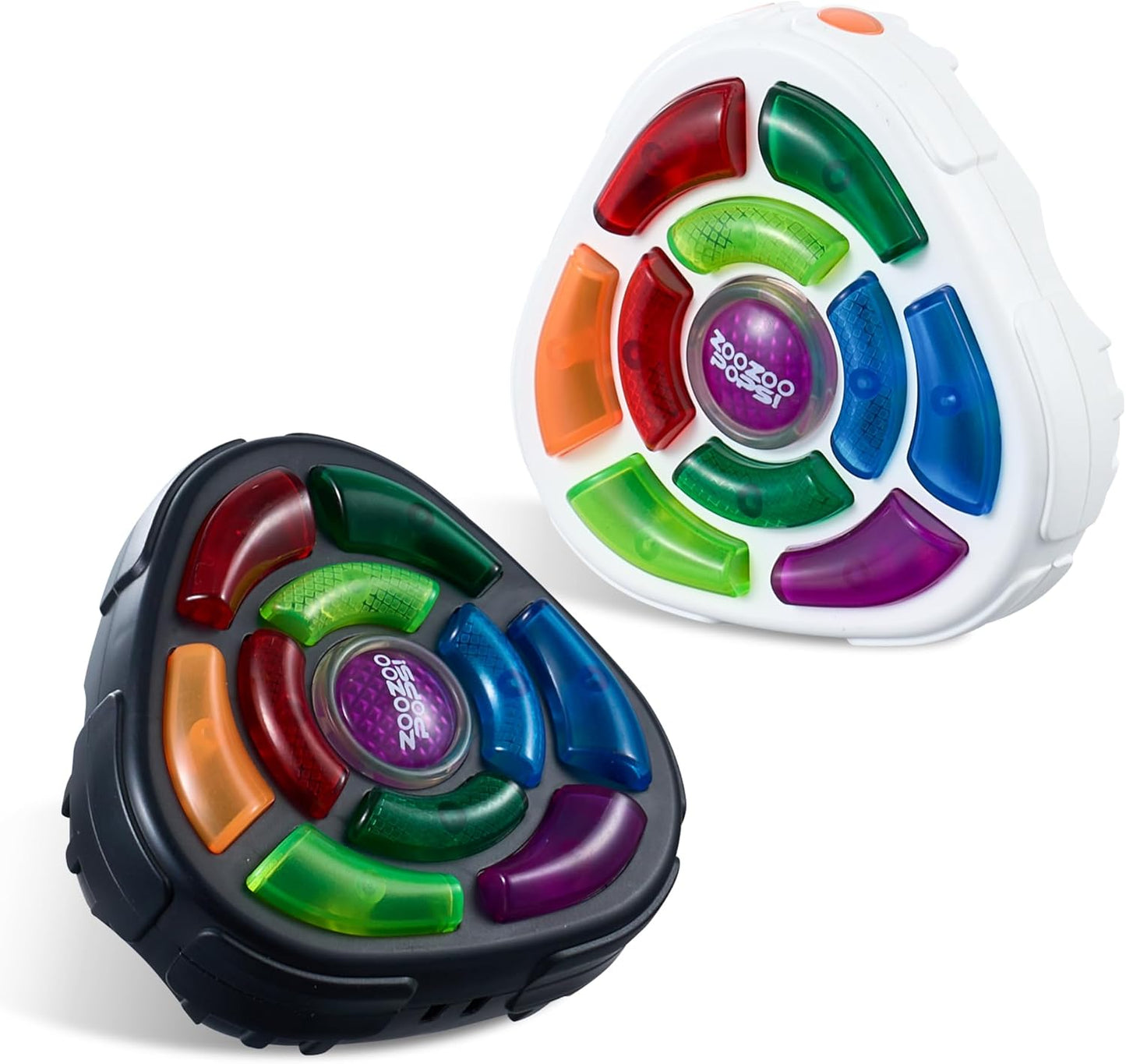 MINDNOOK 2Pcs Electronic Memory Game for 1-2 Players, Kids Handheld Game with Lights & Sounds, Brain Challenge Toy for Ages 3+, Birthday Gifts for Boys & Girls, Black & White