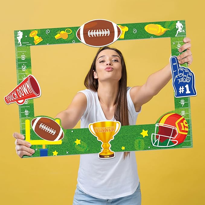 Super Bowl Game Photo Frame Party Supplies Decoration Large Size,Football Sport Game Day Party Supplies