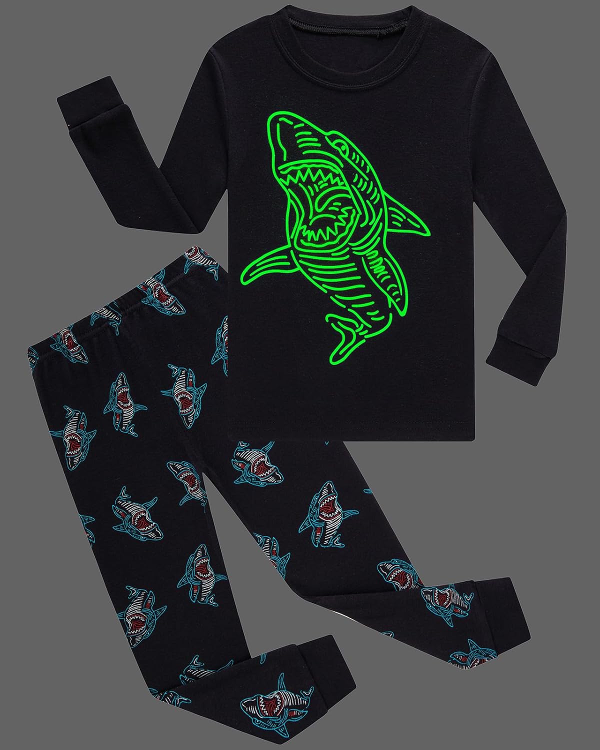 Boys Cotton Pajamas Long Sleeve Toddler Boys Pjs Kids Sleepwear Sets 18months-18years