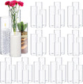 Sawysine 48 Pcs Glass Cylinder Vases 2.5''/2.95''/3.9'' Diameter Clear Flowers Vase Hurricane Floating Candles Holders for Table Centerpieces (2.95 x 6 in,2.95 x 8 in,2.95 x 10 in,2.95 x 12 in)