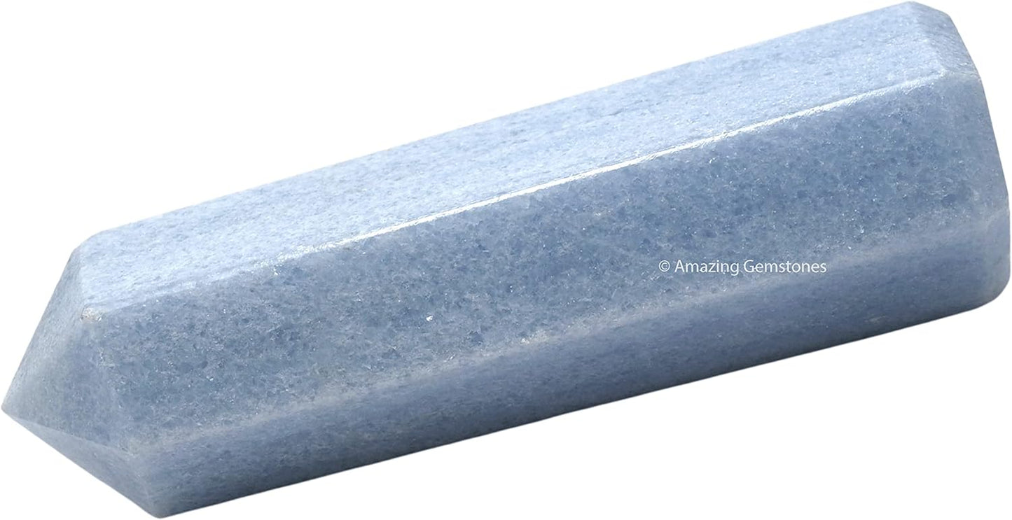 Amazing Gemstone Large Blue Calcite Celestite Crystal Towers ~ Natural Healing Crystal Point Obelisk for Reiki Healing and Crystal Grid (5.5 to 6 INCH)