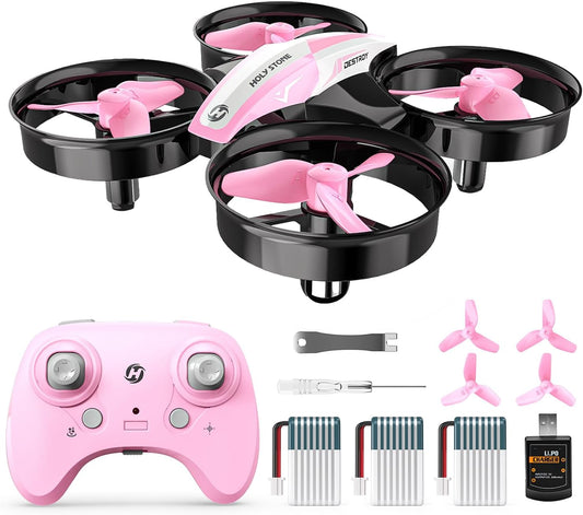 Holy Stone HS210 Mini Drone for Kids 8-12 and Beginners, RC Nano Quadcopter Indoor Drone with Circle Fly, Auto Hovering, 3D Flip, and Headless Mode, Great Gift Toy for Boys and Girls, Pink