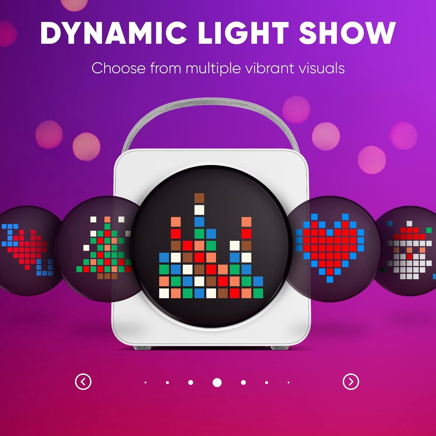 MASINGO Portable Mini Karaoke Machine for Kids and Adults with Dual Wireless Bluetooth Microphones, Animated LED Display, USB/Aux/MicroSD, Voice Effects, Fun Karaoke Toy for Girls and Boys, Animato S1