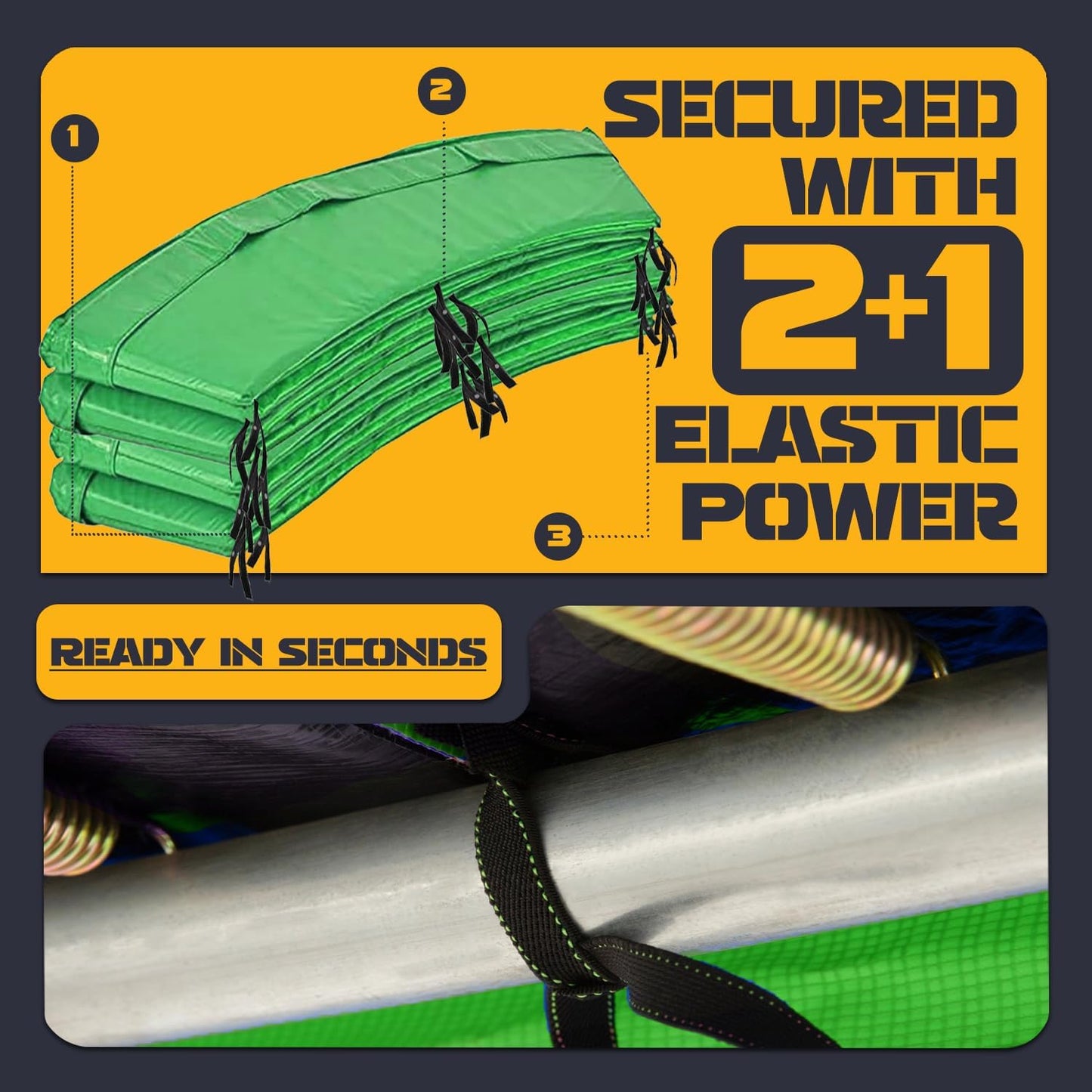 Trampoline Pad Replacement Trampoline Mat Replacement Padding Safety Pad Spring Cover Round Spring Cover with No Holes 10 Ft 12 ft 13 ft 14 ft 15 ft Black Blue Pink Green