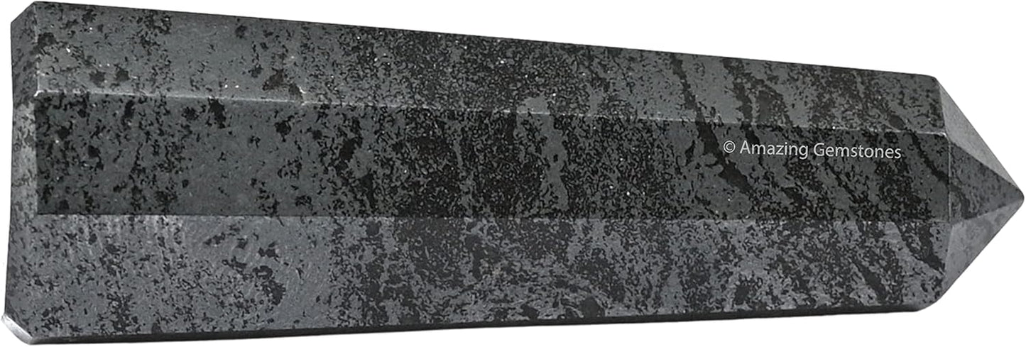 Amazing Gemstone Hematite Crystal Towers - Natural Healing Crystal Point Obelisk for Reiki Healing and Crystal Grid (2 Inch to 3 Inch)
