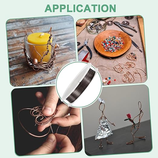 0.2 mm/32 Gauge Copper Wire for Jewelry Making, 82FT Copper Beading Craft Wire for Jewelry/Weaving/DIY Crafting/Planting, Color-Retaining [25M, Metallic Black]