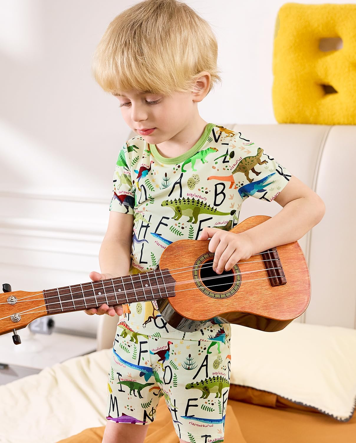 Bamboo Viscose Toddler Animal Pajamas Boys Girls Kids Cool Short Summer 12M-8Y Snug fit Pjs Set 2pcs