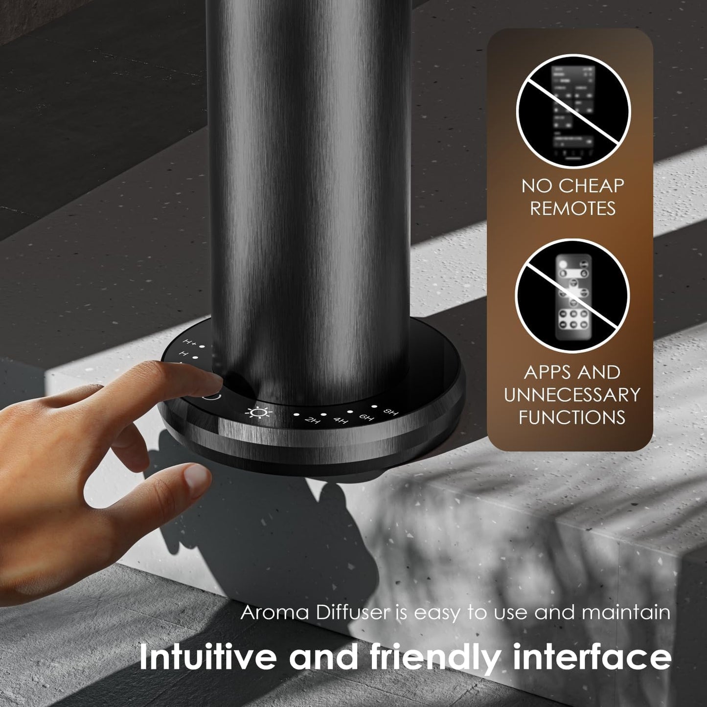 Waterless Essential Oil Diffuser,Aromatherapy Diffusers,Scent Diffusers for Home,Large Room, Hotel Scent Diffuser, 1000sq.ft, Aroma Diffusers (Black)