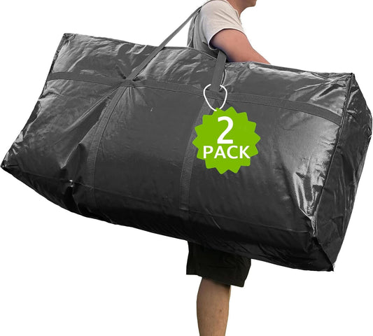 66 Gallon Extra Large Storage Bags, Huge Moving Bags Heavy Duty with Zipper and Stronger Handles, Big Foldable Duffle Bag for Travel - Storage Totes Moving Boxes for College, Christmas Tree, Bedding