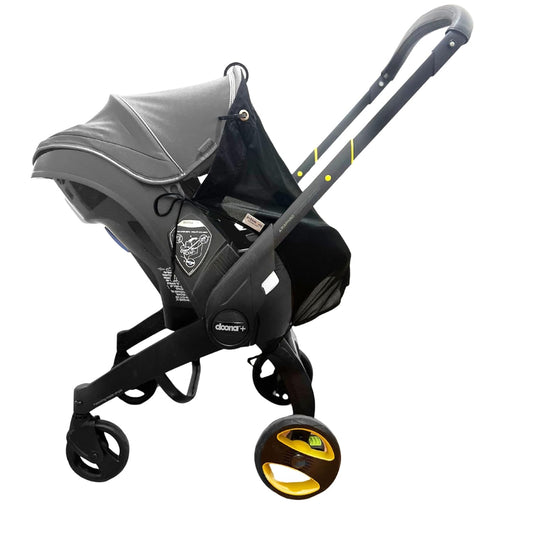 Stroller Sun Shade - Universal UV Protection Cover for Strollers Sunshade with See Through, Clip-On Sun Blocker, Sun Shield for Baby, Breathable Adjustable Fit, Full Coverage, M Black