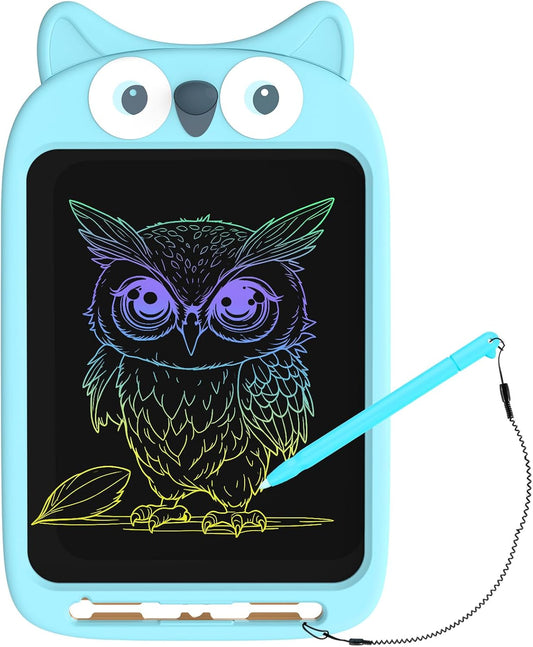 10 Inch LCD Writing Tablet, Erasable Doodle Board Toy, Cute Owl Drawing Pad for Kids Ages 2-6 - Educational Christmas Birthday Gift (Owl)