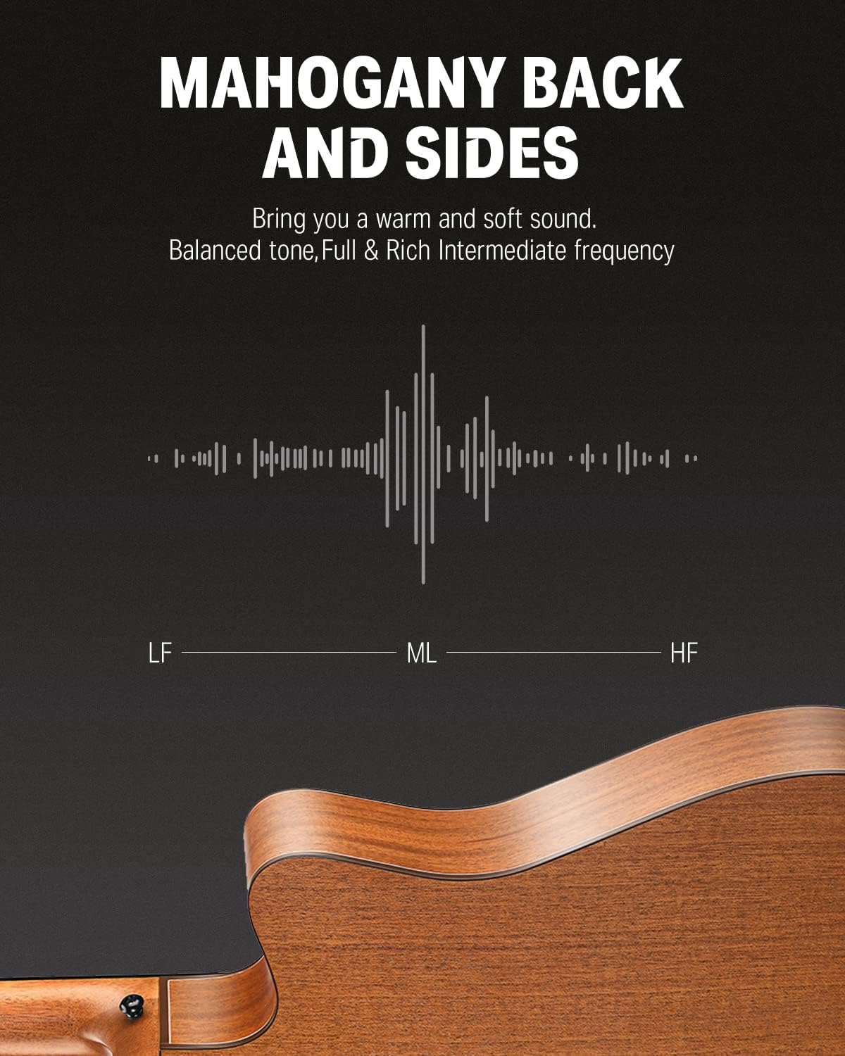 Donner Left Handed Acoustic Guitar Kit for Beginner Adult Full Size Cutaway Lefty Acustica Guitarra Bundle Set with Bag Strap Tuner Capo Pickguard String, 41 Inch, DAG-1CL