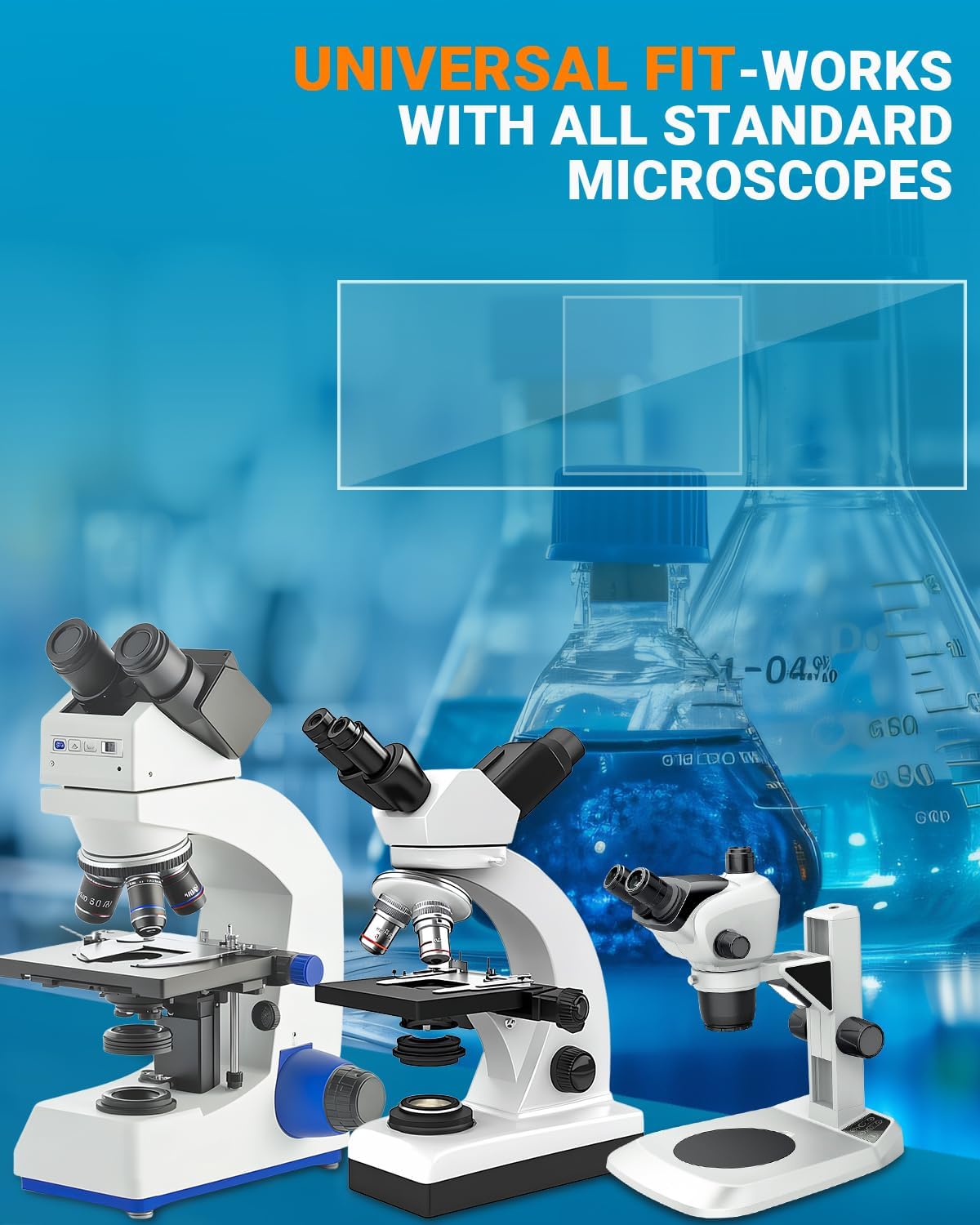 Microscope Slides and Covers Kit – 50 Blank Pre-Cleaned Glass Slides for Microscope, 100 Cover Slips, for Teachers, Students, Families, and Science Enthusiasts