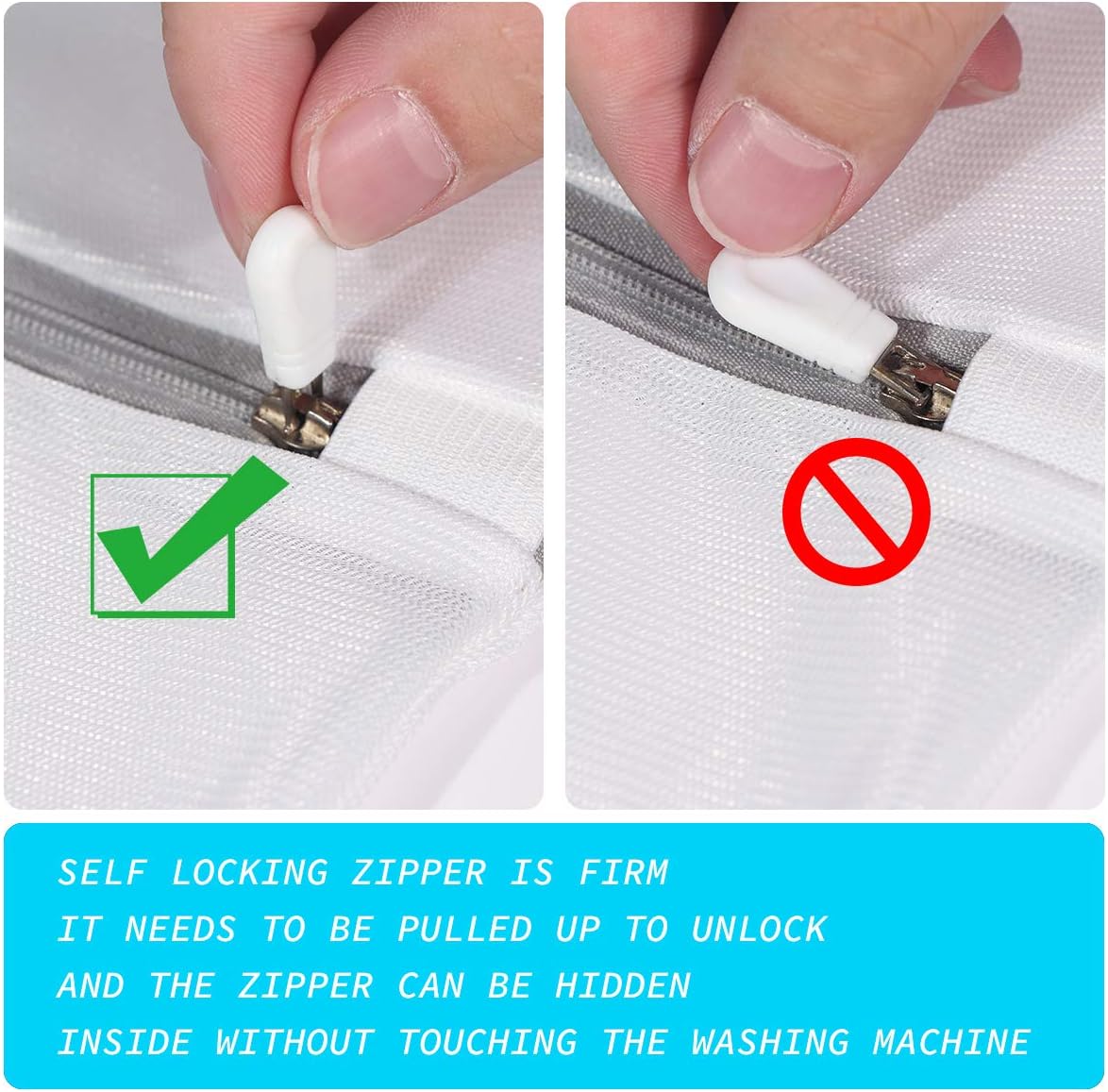 Laundry Mesh Bag-Heavy Duty Mesh Laundry Bags,Laundry Bags Mesh Wash Bag for Washing Machine-Supper Zipper Net Laundry Bag for Travel,Lingerie,Sweater,Garment,Undergarment 4（24Inch×24Inch）