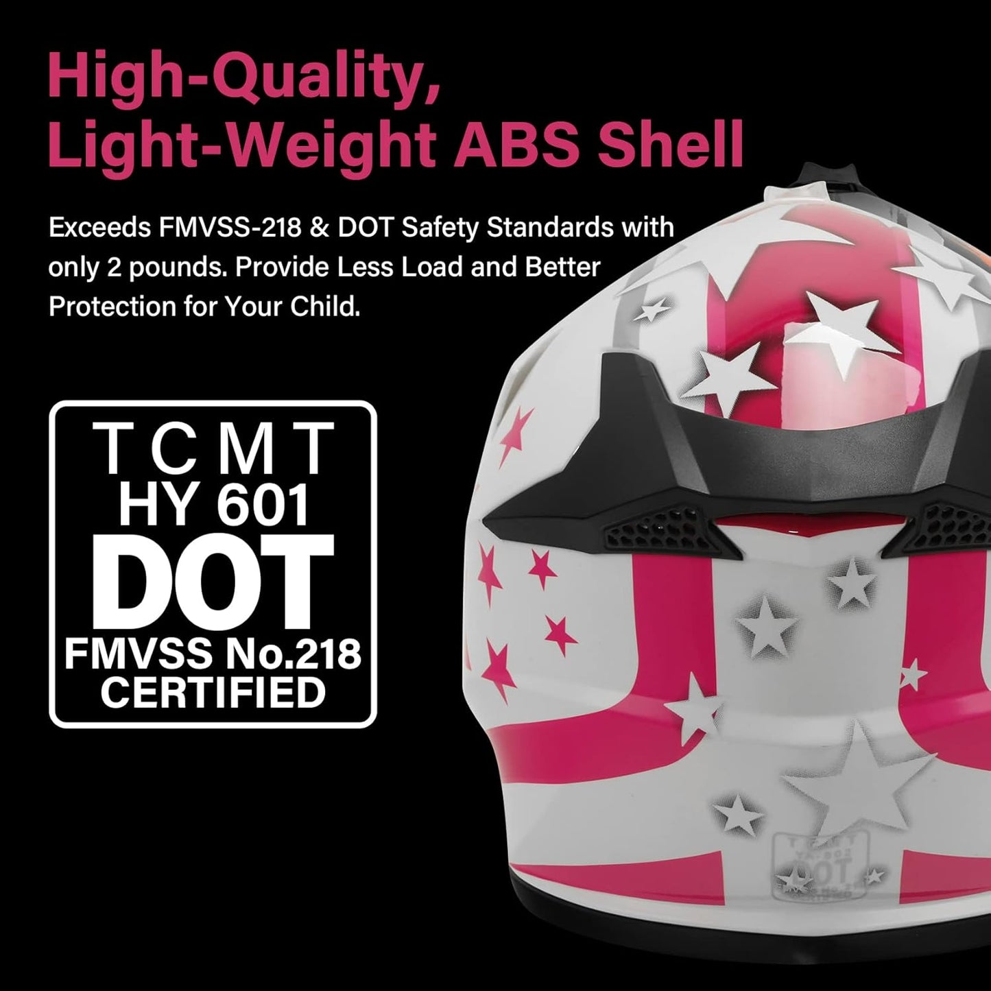 TCMT Dot Youth & Kids Motorcycle Off-Road Helmet Full Face Motocross Street Dirt Bike Mountain Bike BMX MX ATV Helmet+Goggles+Gloves New