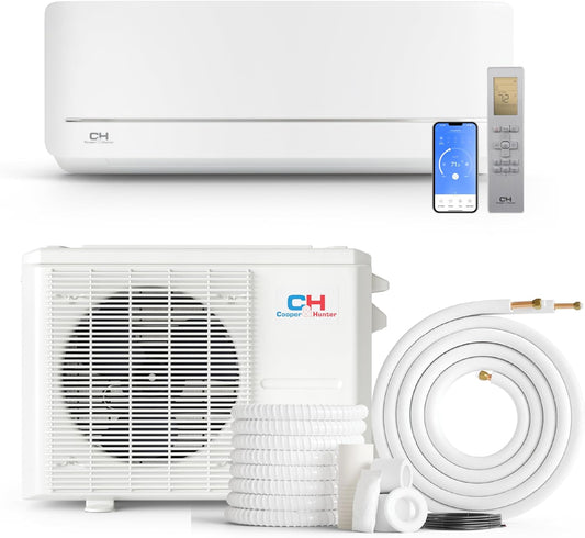 Cooper & Hunter 9,000 BTU 230V Single Zone Wall Mount Ductless Mini Split Air Conditioner & Heat Pump – 21.3 SEER2 – 16FT Installation Kit – Refrigerant Pre-Charged – Inverter