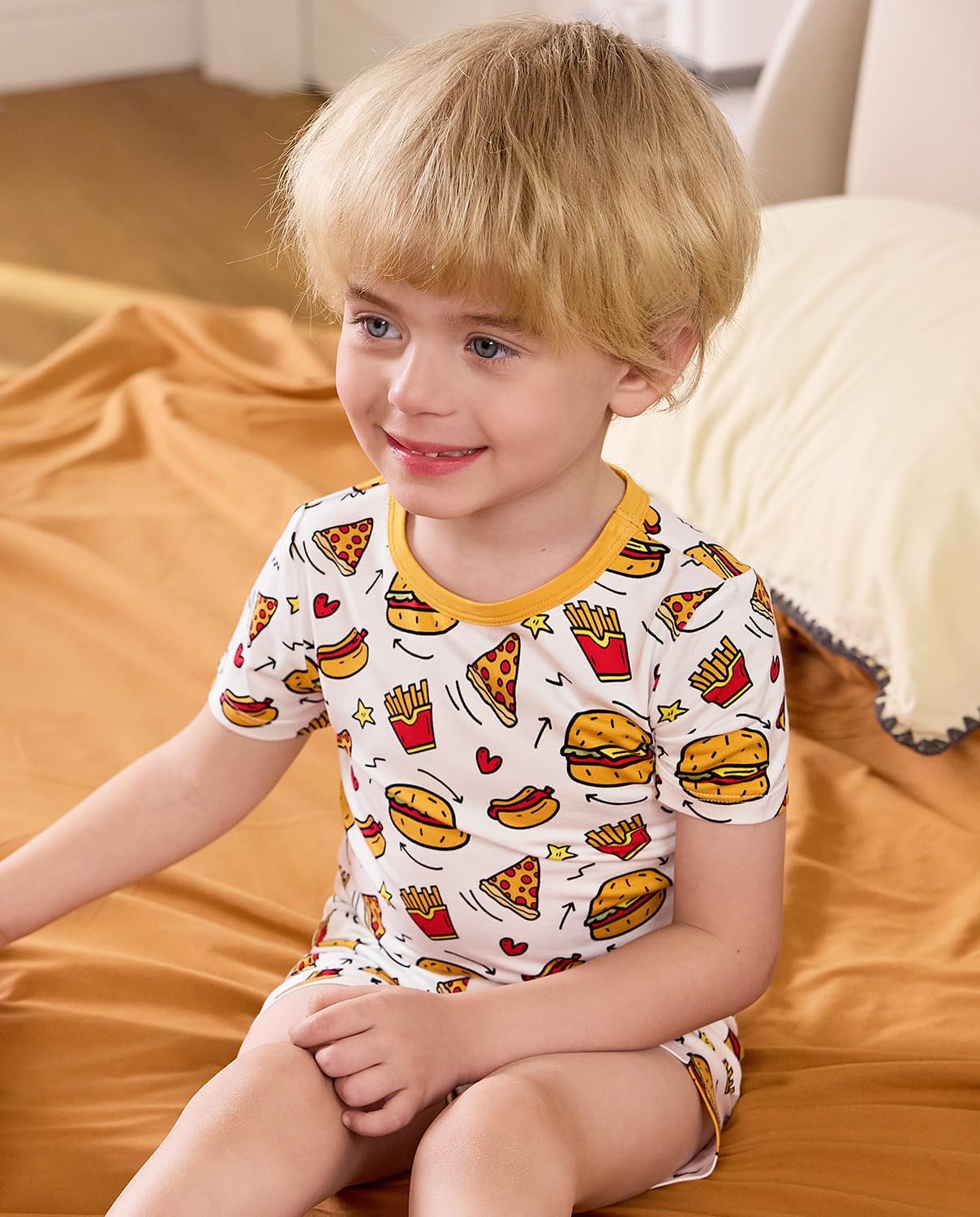 Bamboo Viscose Toddler Animal Pajamas Boys Girls Kids Cool Short Summer 12M-8Y Snug fit Pjs Set 2pcs