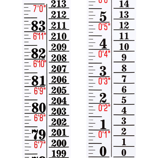 Tatuo Growth Chart Wall Labels Height Indicator Tape Ruler Growth Chart Decor Height Indicator Adhesive Ruler for Home Room Measuring(White)