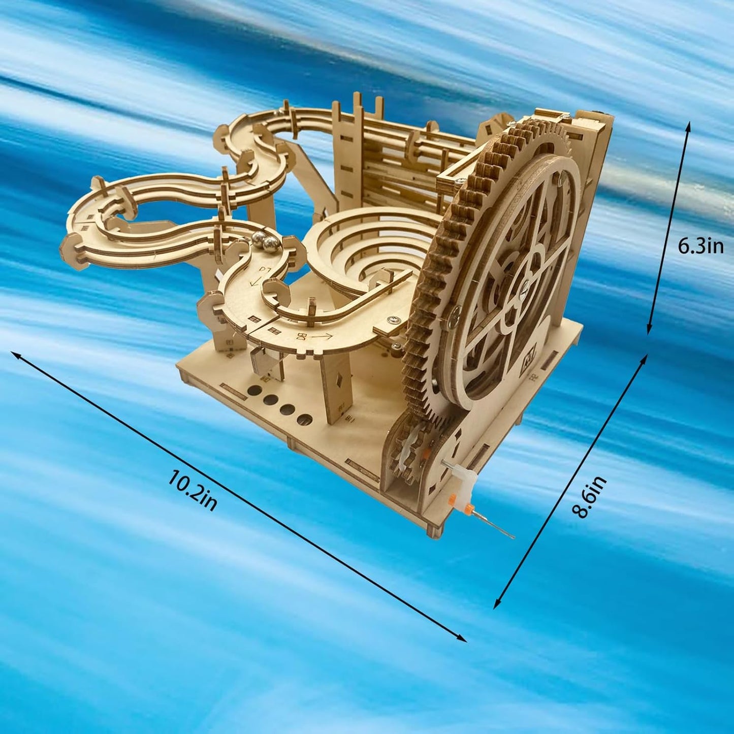 3D Wooden Puzzle Marble Run for Adults Kids - DIY Mechanical Puzzle Assembly Model Building Kit Wood Crafts for Boys and Girls Age 14+ Years Old