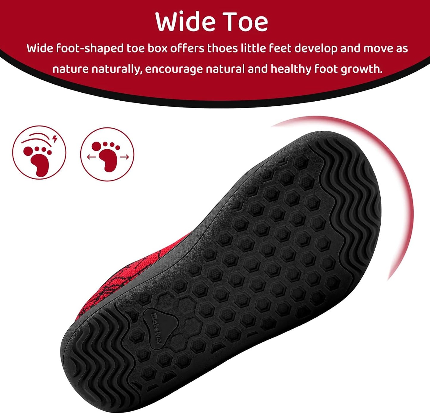 WateLves Toddler Little Kids Wide Barefoot Shoes The First Walking Shoes Girls Boys Breathable Zero Drop Minimalist Sneakers with Wide Toe Box Natural to Grow