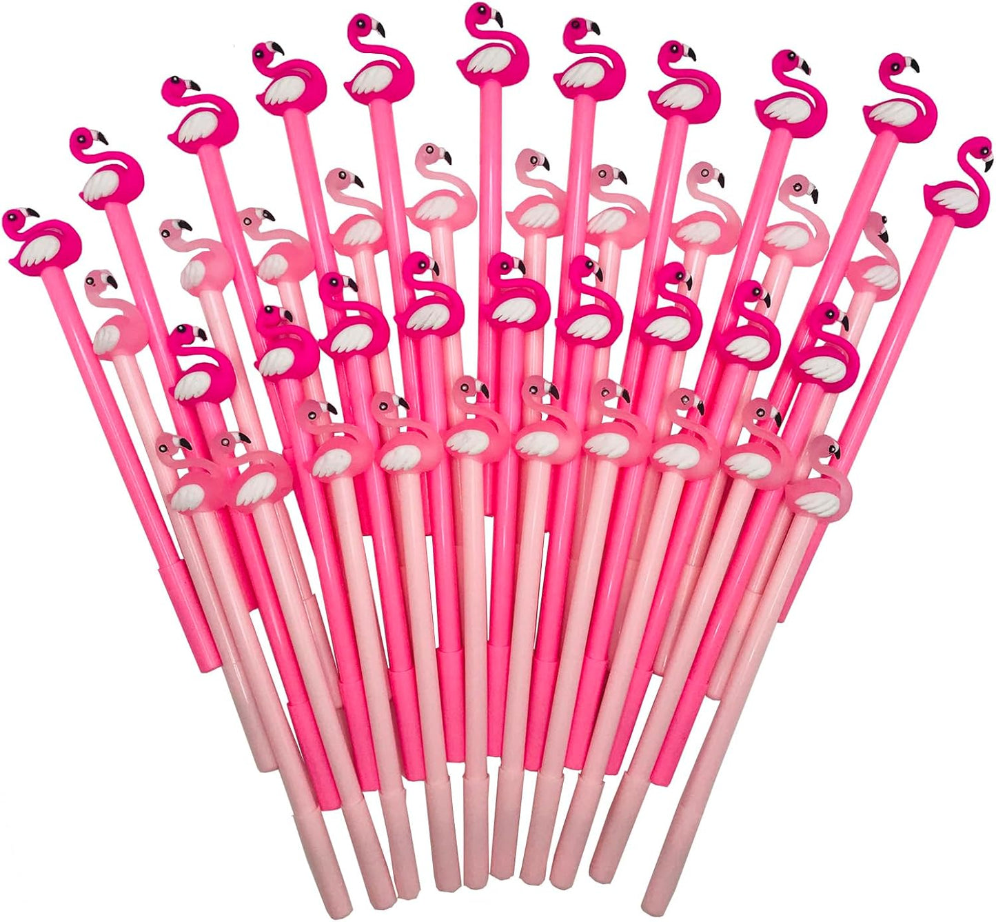 40 Pcs Cute Flamingo Gel Ink Pens - 0.5 mm Black Ink, Fun Kawaii Animal Pens for Kids, School, Office, Home Supplies & Party Favors