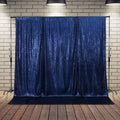 Juya Delight Navy Blue Sequin Backdrop Curtain 6FT X 6FT Glitter Shimmer Photo Backdrop Curtains for Birthday Party Birthday Decoration