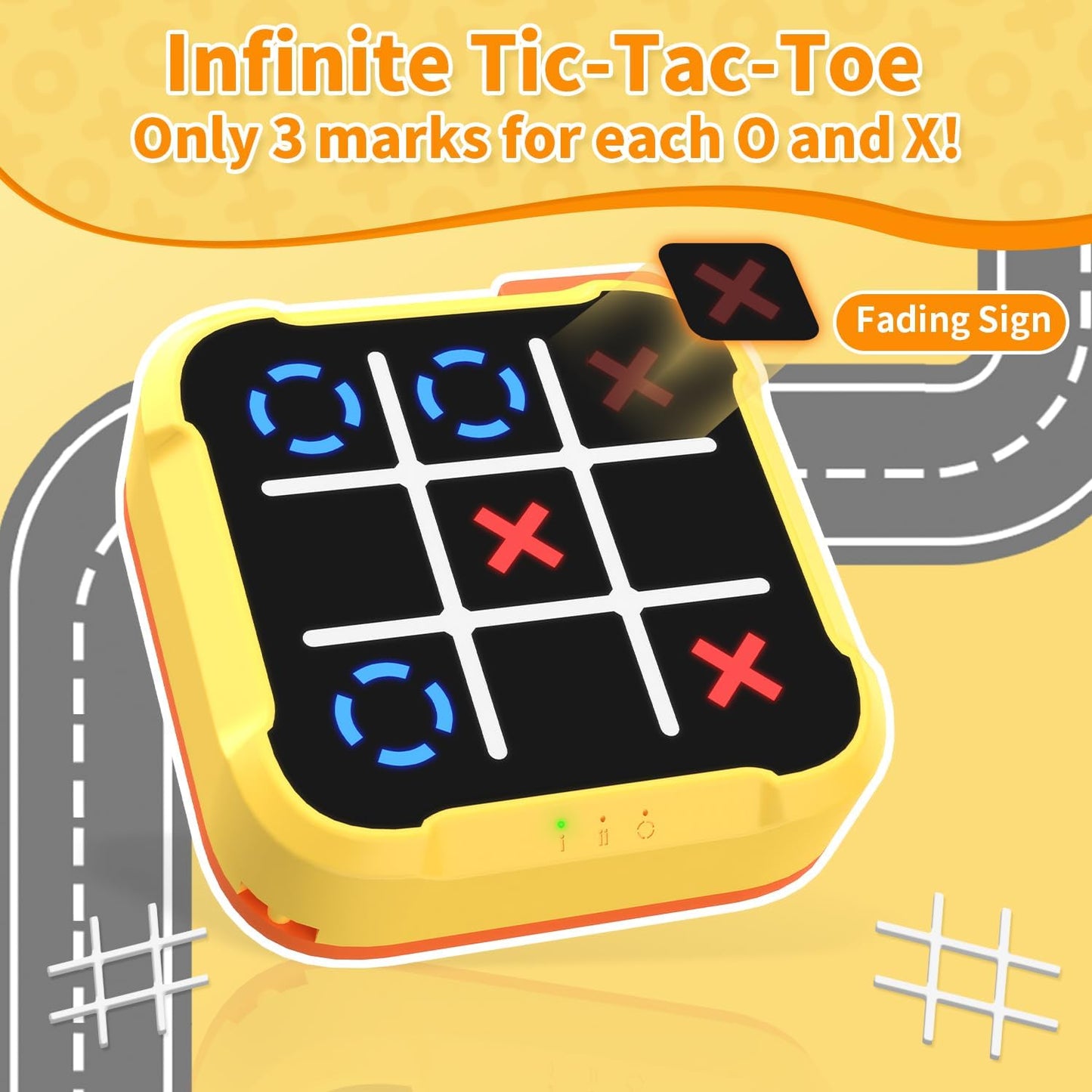Tic Tac Toe Bolt Game 4-in-1 Handheld Portable Electronic Toy, Educational Board Games Puzzle for Kids and Adults, Perfect for Travel, Road Trips, and Birthday Gifts - Fun Memory Game