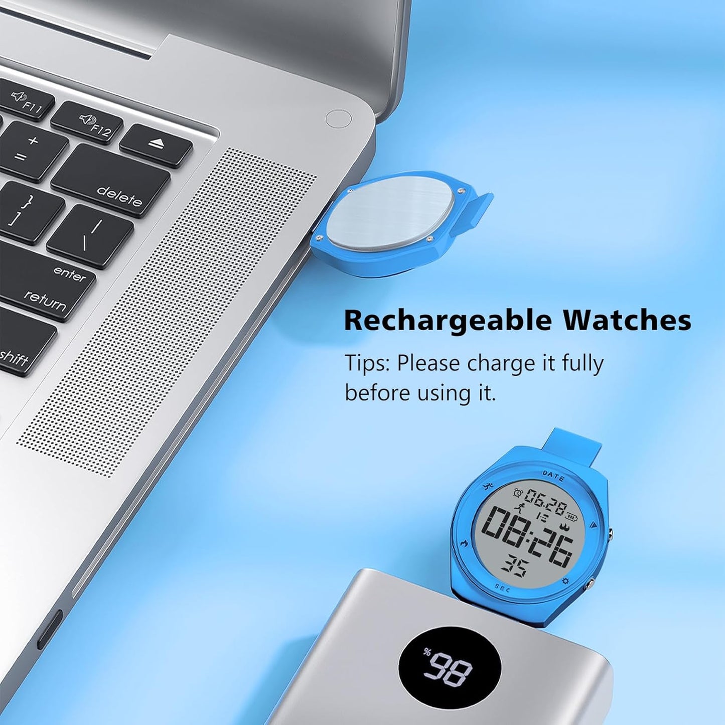 Kids Watches for Girls Boys Digital Sport Watch with Step Counter Pedometer Vibration Alarm Clock, No App Waterproof Fitness Tracker Kids Watch Boys Girls Teens Students Ages 5-16