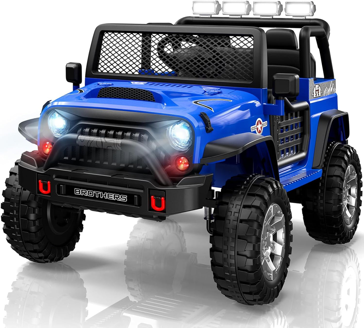 L8 2 Seater Ride On Car, 12V Kids Electric Car w/Remote Control, 4-Wheel Suspension, Bluetooth Speaker, Multi Music Modes, 3 Speeds, LED Lights, Xmas & Birthday Gift Ideas for Kids Ages 3+