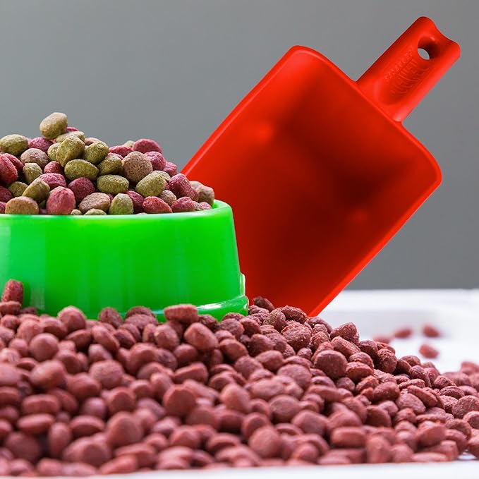 Vikan Remco 63004 Color-Coded Plastic Hand Scoop - BPA-Free Food-Safe Kitchen Utensils, Restaurant and Food Service Supplies, 16 oz, Red