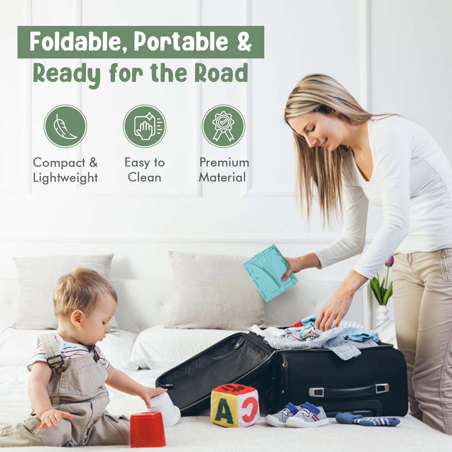 Teo - Portable Toddler Travel Potty – Foldable, Lightweight, Leak-Proof Toilet for Kids with Travel Bag & Disposable Liners – Compact Potty Chair for Home & On-The-Go Use (Sailboat Blue)