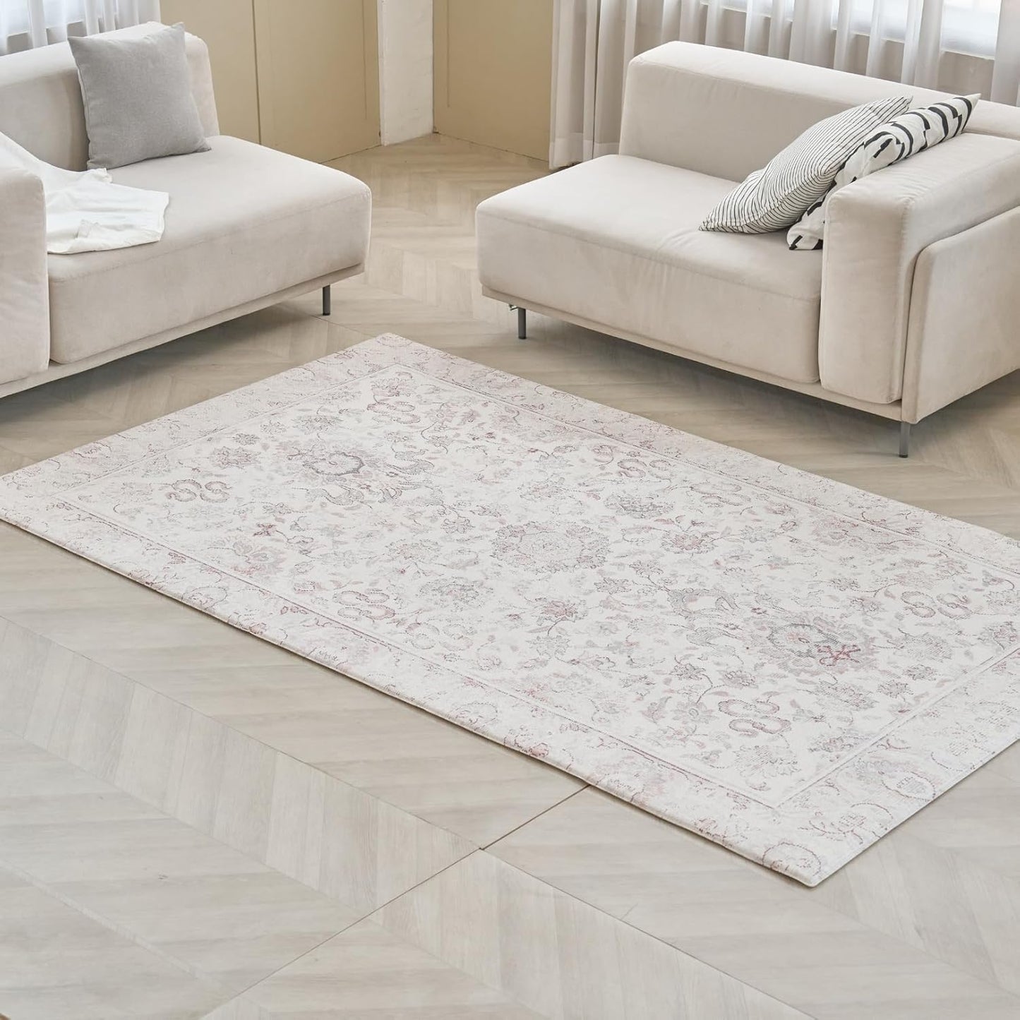 Baby Care Soft Rug (Prestige, Ikat - Tebriz) 98'' x 59'' Original One-Piece Reversible Rollable Waterproof Play Mat for Infants, Babies, Toddler, and Kids