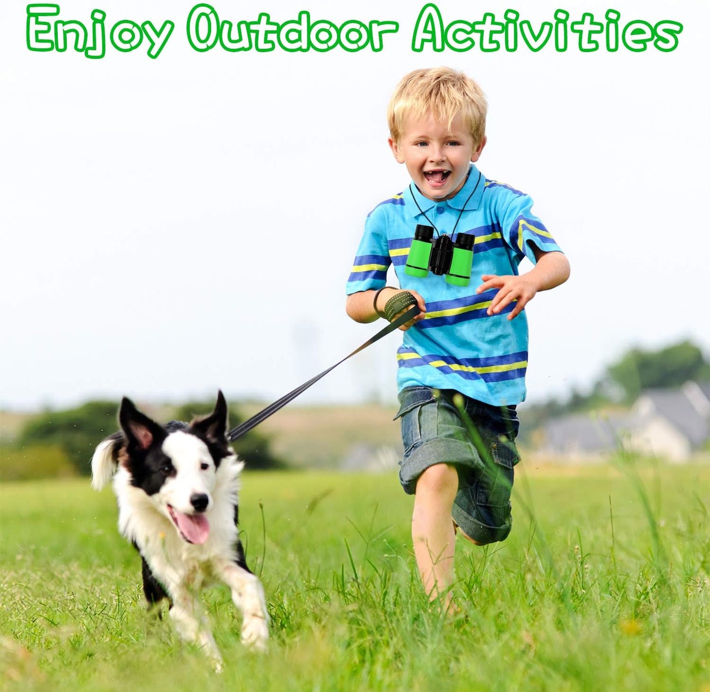 Scotamalone Kids Binoculars Shock Proof Toy Binoculars Set for Age 3-12 Years Old Boys Girls Bird Watching Educational Learning Hunting Hiking Birthday Presents