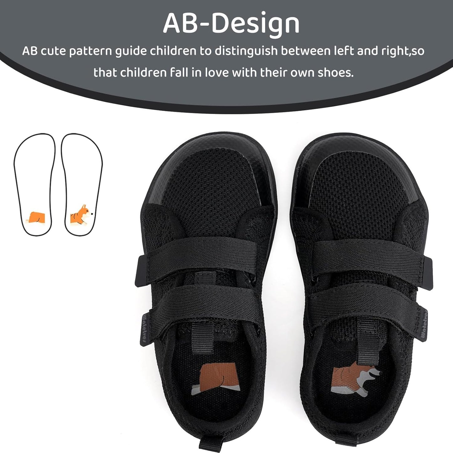 WateLves Toddler Little Kids Wide Barefoot Shoes The First Walking Shoes Girls Boys Breathable Zero Drop Minimalist Sneakers with Wide Toe Box Natural to Grow