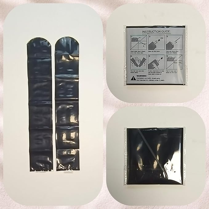 40pcs Round headTeam Spirit Boom Sticks Thunder Sticks Cheering Sticks Team Spirit Plastic Cheerleading Spirit Stick Clapper Inflatable Noise Maker Sports Supply (Black)