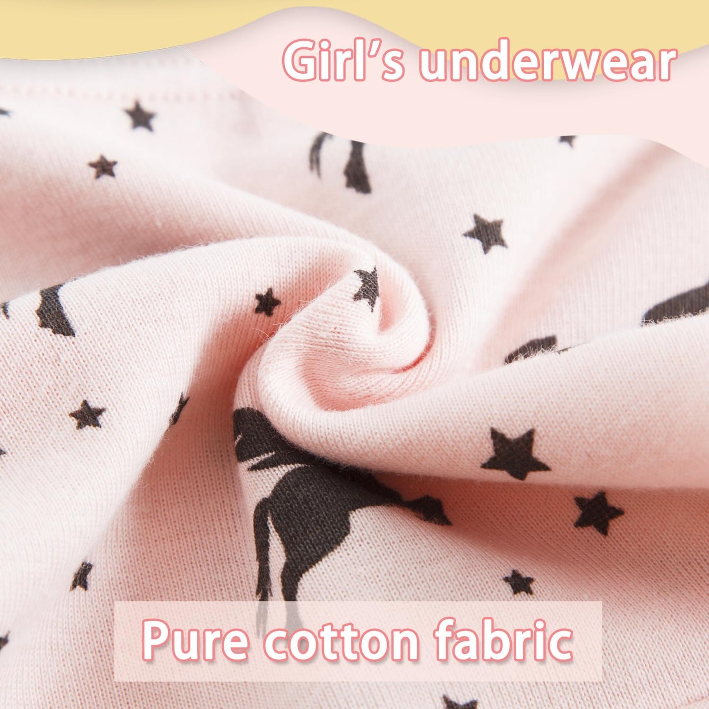 Finihen Girls Cotton Underwear Toddler Girls Panties Kids Briefs Multipacks.