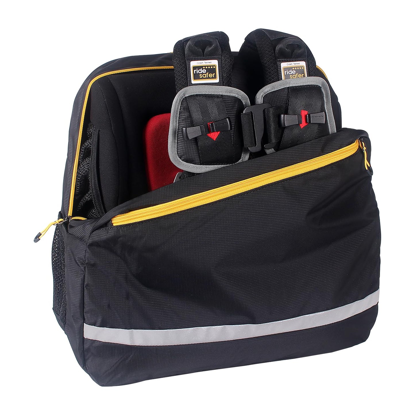 Extra Small Black RideSafer Travel Vest & TravelSmarter Booster Seat Combo, Lightweight, Compact, Portable Car Seat - Perfect for Travel and Everyday Child Safety