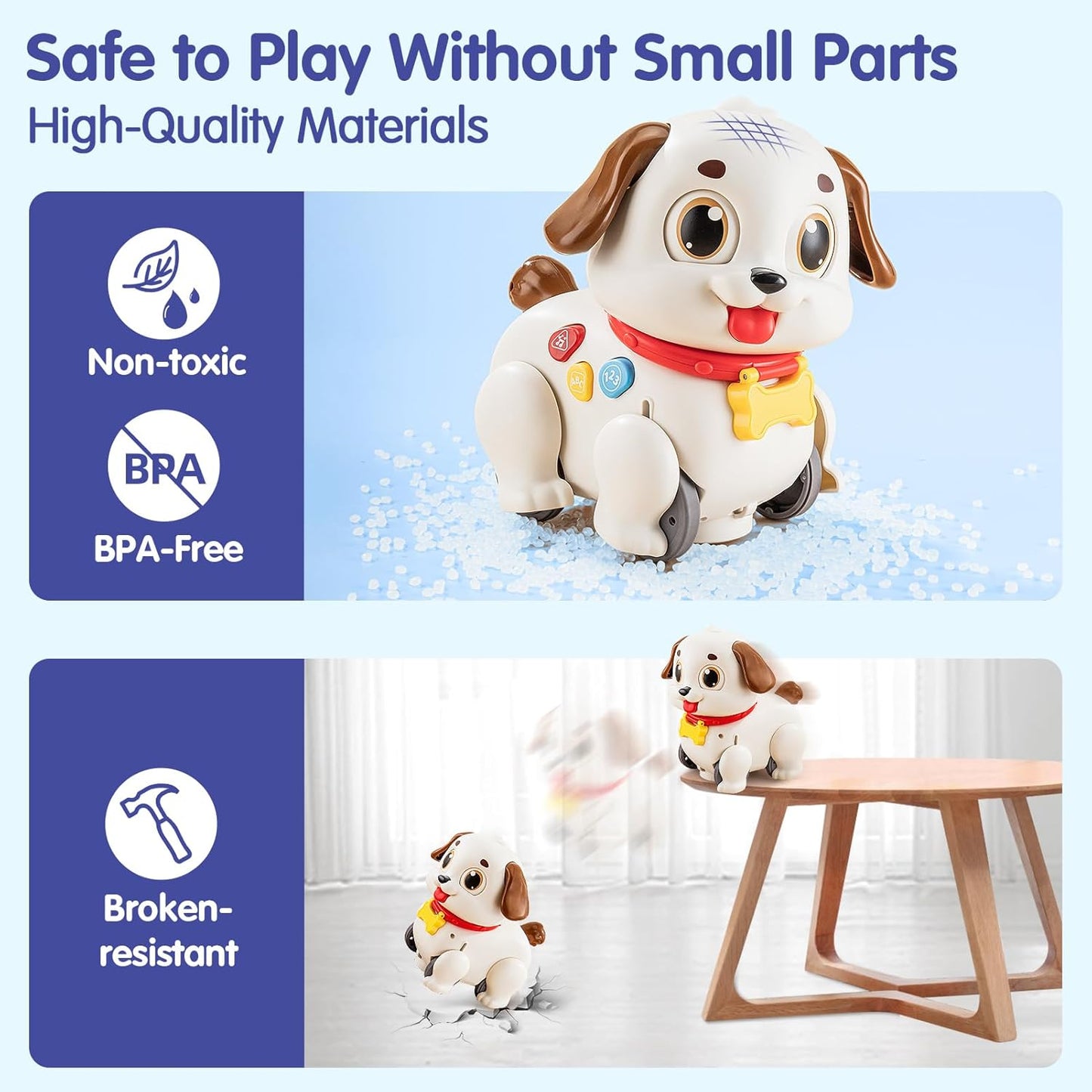 HOLA Baby Toys 6-12 Months Musical Dancing Puppy Tummy Time Toy, Toddler Learning Toys for 1 Year Old Girl Boy, 1st Birthday Gift for Boys & Girls Christmas Stocking Stuffers