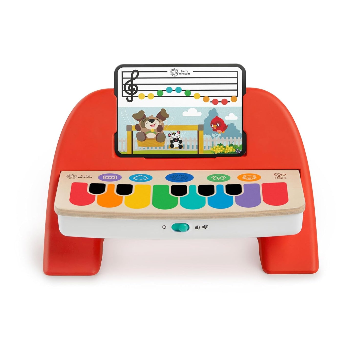 Baby Einstein Cal’s First Melodies Magic Touch Wooden Piano Musical Baby Toy, Ages 6-36 Months