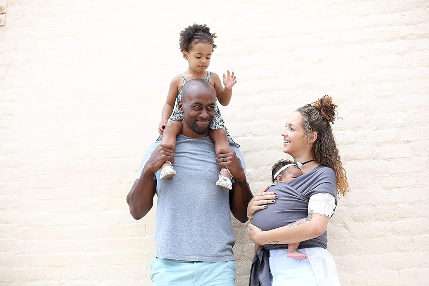 Boba Baby Wrap Carrier – Original Baby Sling Carrier for Newborns (7–35 lbs), Soft, Secure, Hands-Free & Ergonomic, Ideal for Comfortable Bonding, New Parents (Organic Dark Grey)