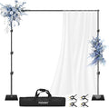 FUDESY Heavy Duty Backdrop Stand, 10x10ft Adjustable Photo Background Stand Support System Kit with Steel Base, Pipe and Drape Photography Backdrop Stand Kit for Parties Wedding Birthday