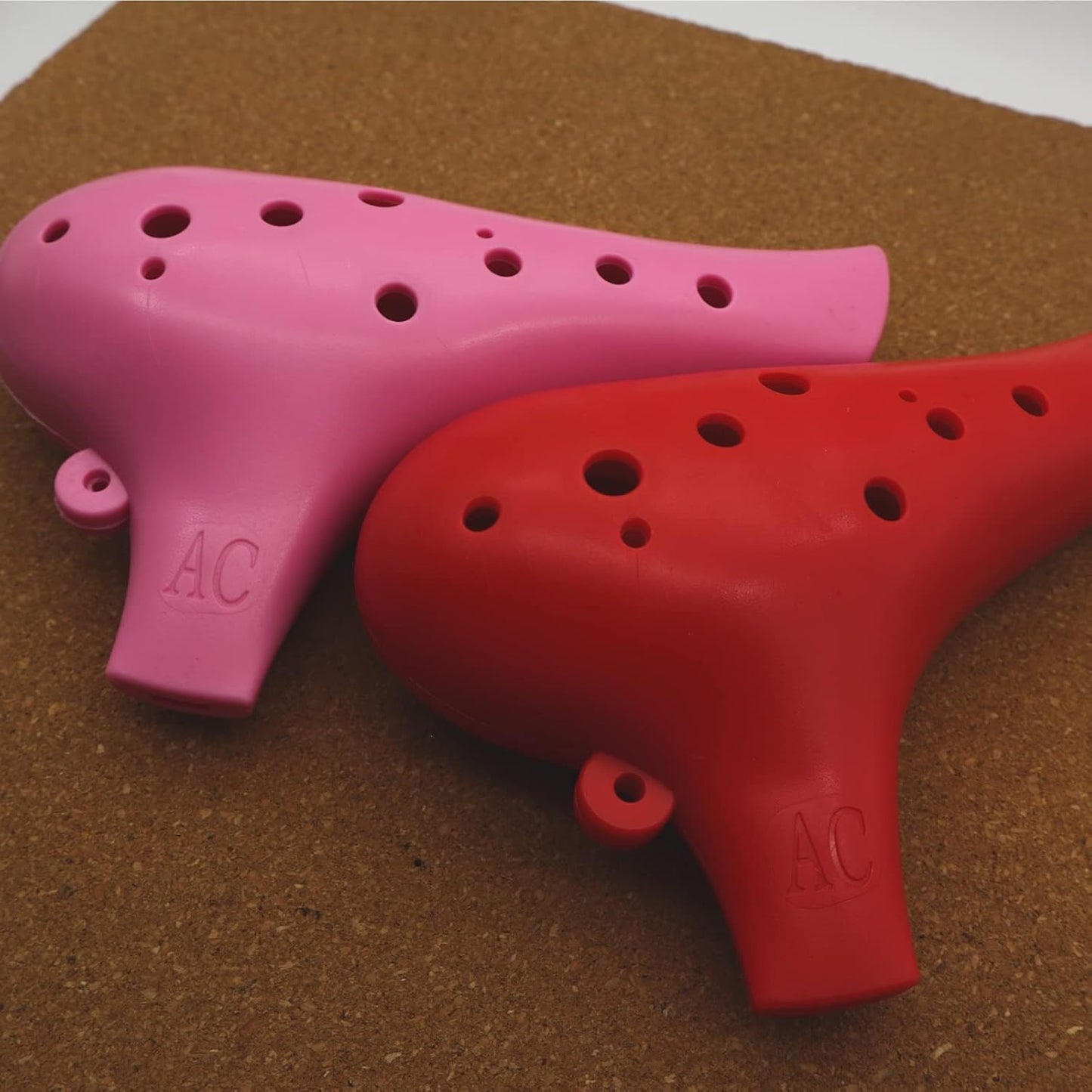 Aestivate Plastic Ocarina Instrument 12 Hole Ocarina Alto C 12-Hole Ocarina Instrument Easy Instrument (Red)