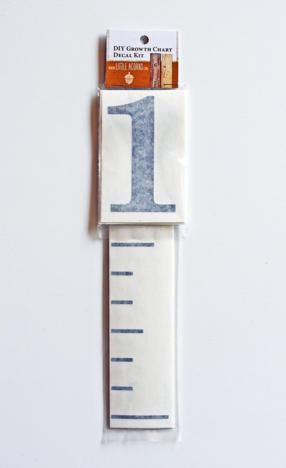 Little Acorns DIY Vinyl Growth Chart Ruler Decal Kit, Jumbo Numbers