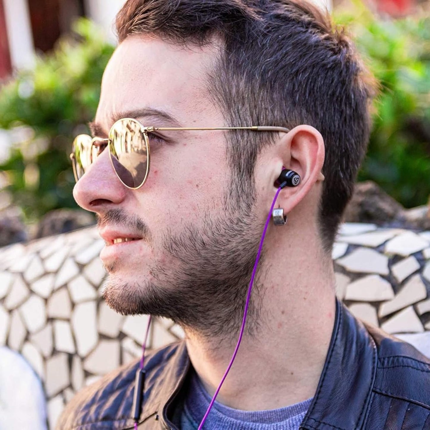 LUDOS Clamor USB C Headphones for iPhone 16 15 Pro Max Plus iPad Pro, 5 Years Warranty, USB-C Earbuds for Samsung Galaxy S24 S23 Ultra S22 S21 FE S20 A55 A54 A53, USB Type C Earphones - Purple