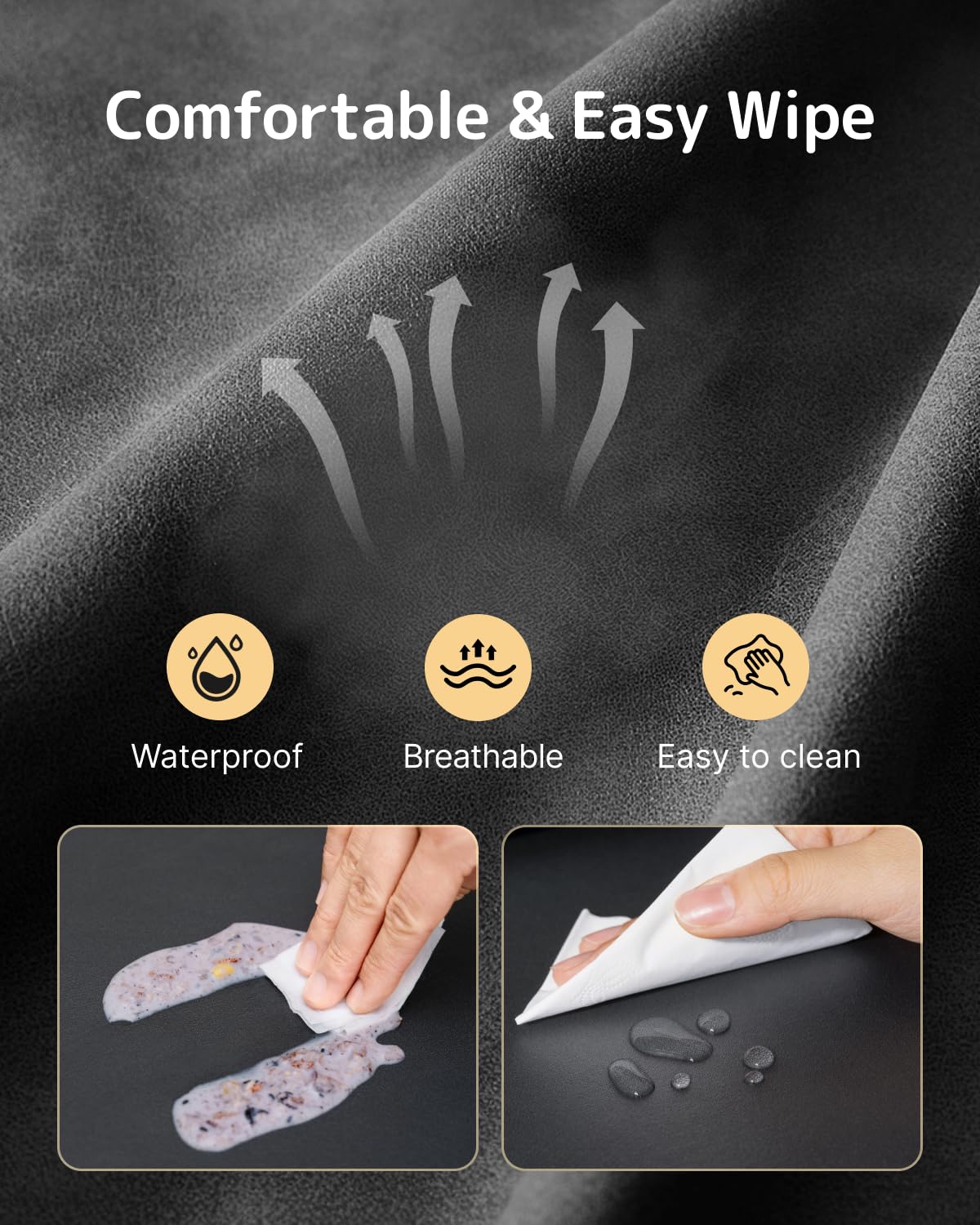 HOMEAL Booster Seat for Kitchen Chair, Breathable Toddler Booster Seat for Dining Table with Backrest and Adjustable Straps, Portable Travel Toddler Booster Seat, Dark Grey