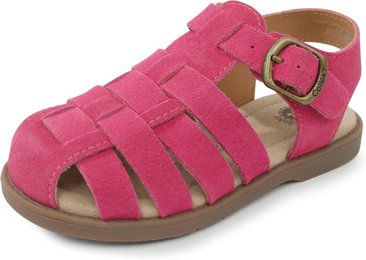 Toddler Girls Fisherman Buckle Sandals - Comfortable Summer Sandals with Closed Toe & Adjustable Strap for Daily Wear & Outdoor Play